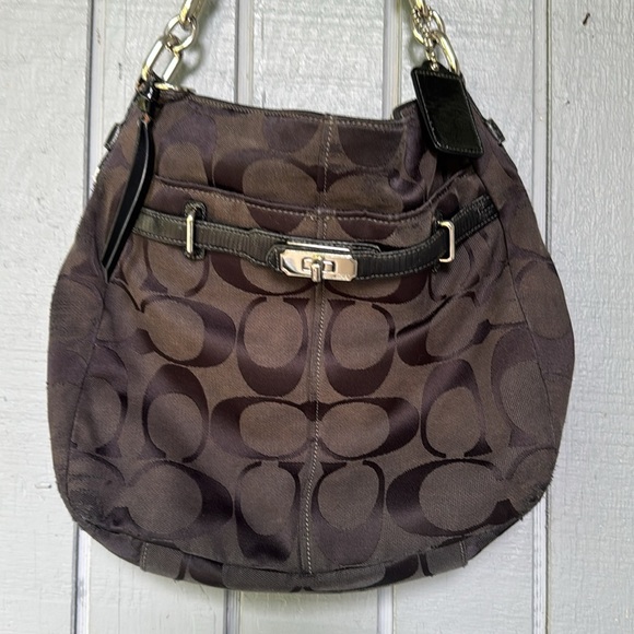 Coach Monogram Brown  Shoulder Bag - Picture 3 of 6